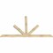 Ekena Millwork Saratoga Rough Sawn Timber Gable Bracket, Douglas Fir, 84"W x 49"H x 2"D x 4"F, 14/12 Pitch GBW084X49X0204SAR00RDF - alternate 3